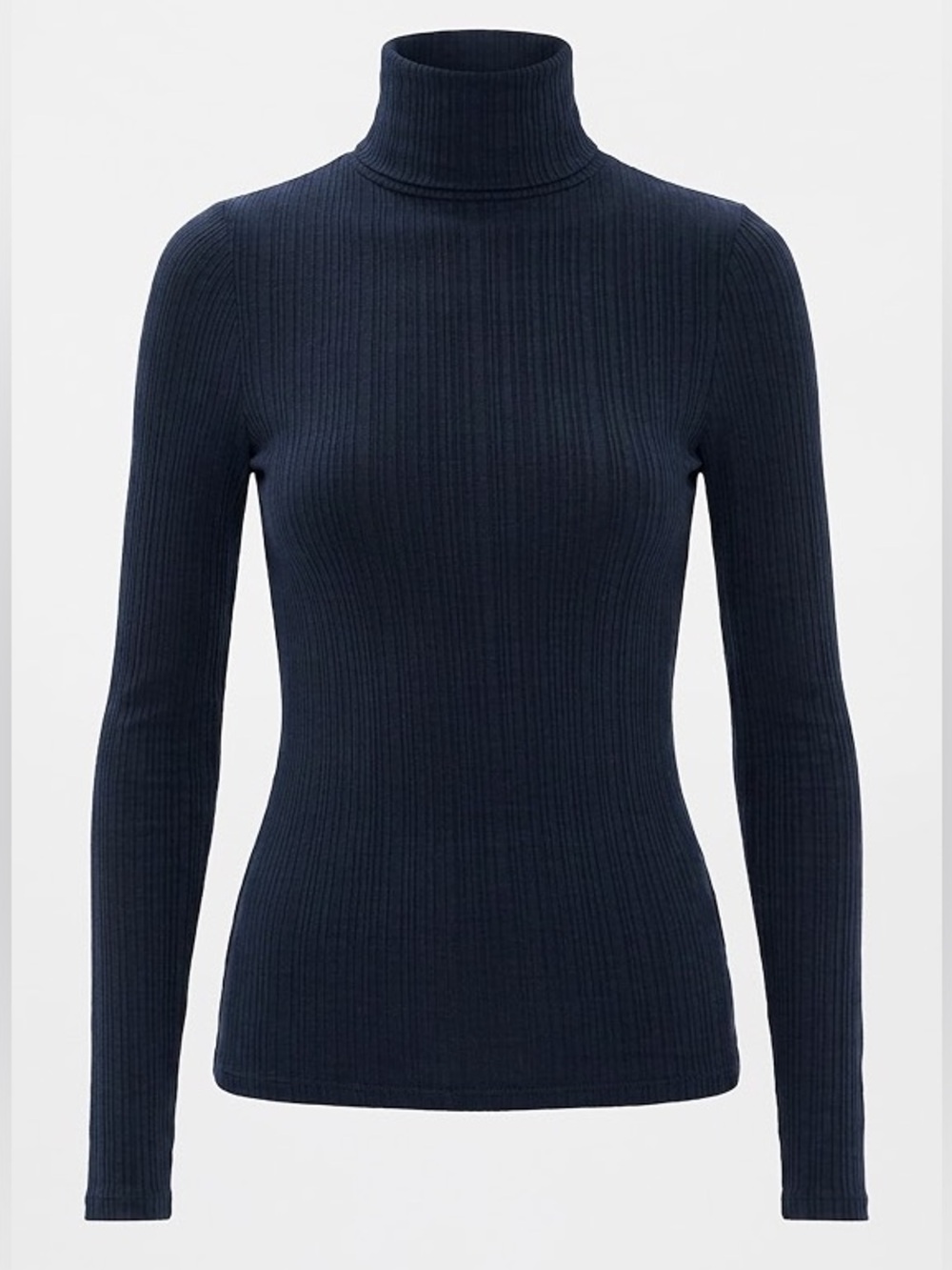 3.1 Phillip Lim Rib Knit Turtleneck Jumper Navy Blue Wool Blend Sz Medium